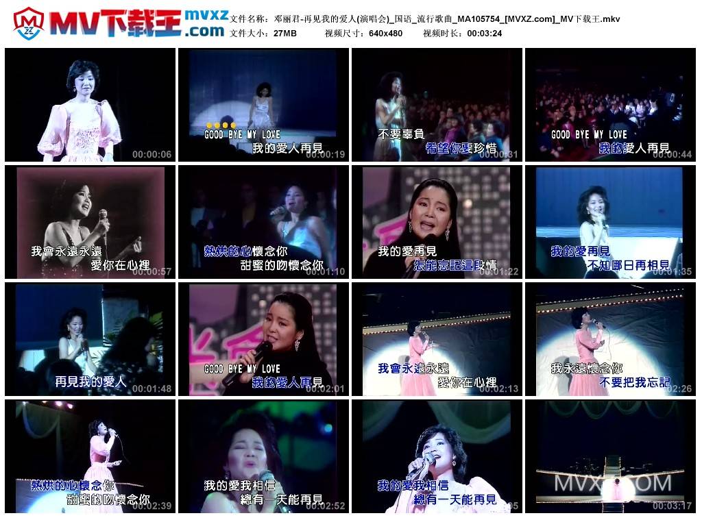邓丽君-再见我的爱人(演唱会)_国语_流行歌曲_MA105754